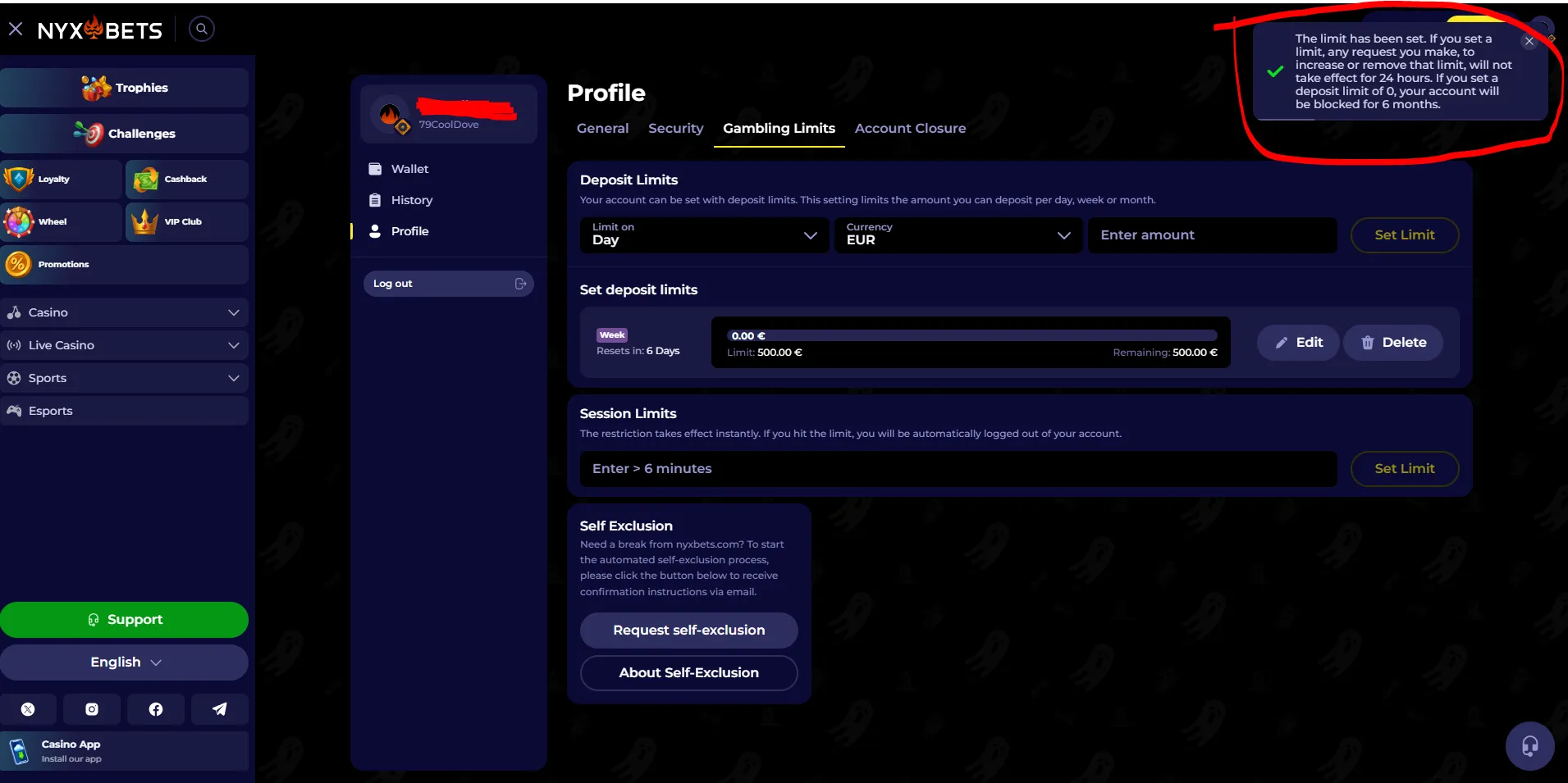 speellimieten instellen 6