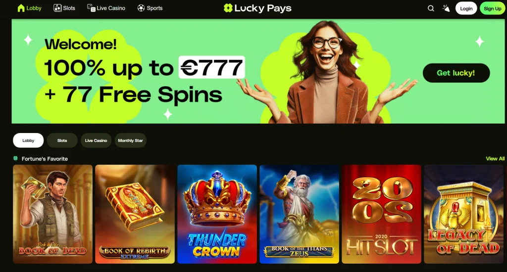 luckypays casino live